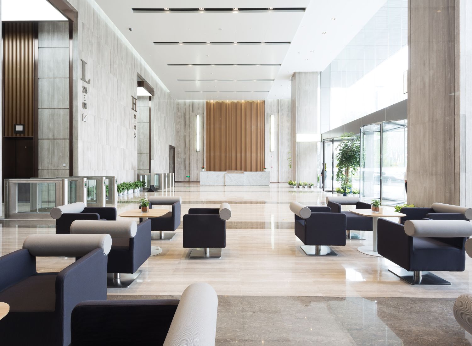 Commercial cleaning services keep office reception areas and breakout spaces presentable for visitors